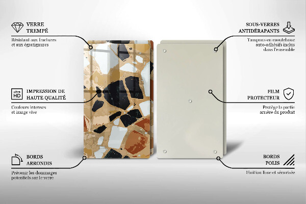 Tampa de parede do fogão a gás Pedras decorativas placa