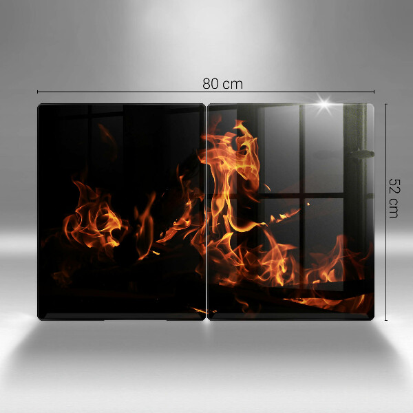 Tampa de parede do fogão a gás Fogo chama viva