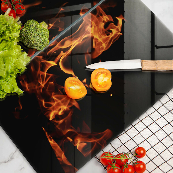 Tampa de parede do fogão a gás Fogo chama viva