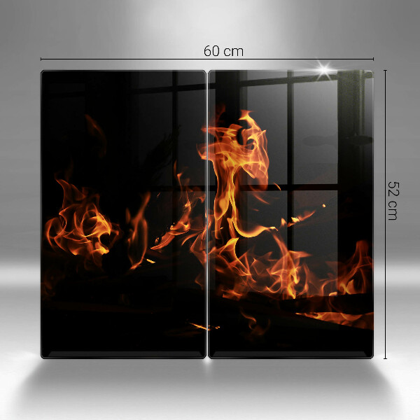 Tampa de parede do fogão a gás Fogo chama viva
