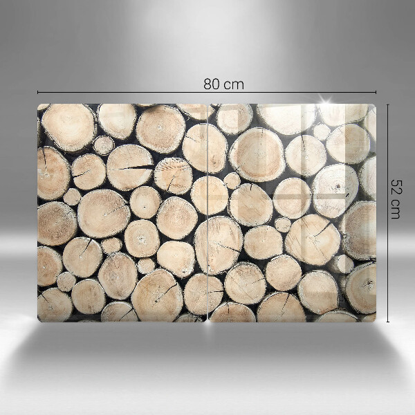 Tampa de parede do fogão a gás Madeira troncos de árvores