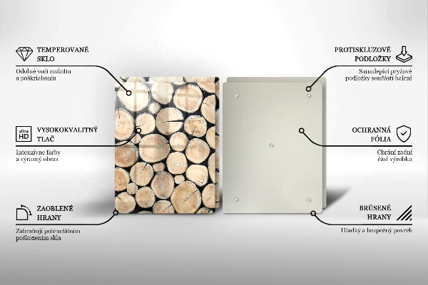 Tampa de parede do fogão a gás Madeira troncos de árvores