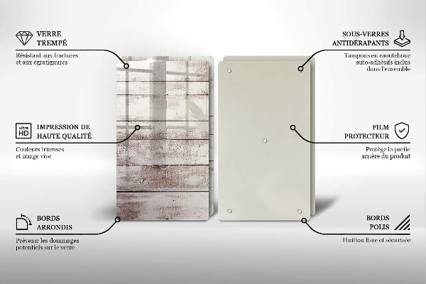 Tampa de parede do fogão a gás Tábuas de madeira velhas