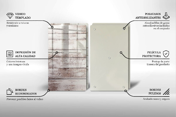 Tampa de parede do fogão a gás Tábuas de madeira velhas