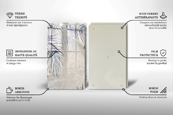 Tampa de parede do fogão a gás Folhas subtis