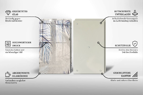 Tampa de parede do fogão a gás Folhas subtis