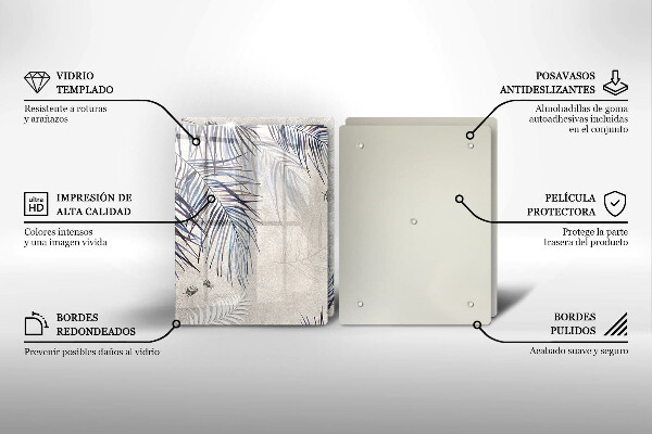 Tampa de parede do fogão a gás Folhas subtis