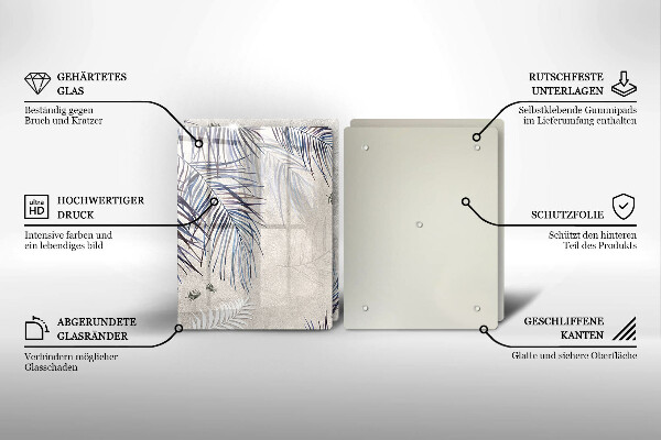 Tampa de parede do fogão a gás Folhas subtis