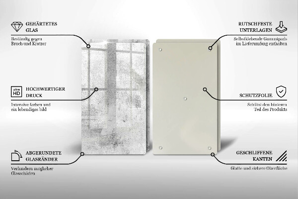 Tampa de parede do fogão a gás Textura de betão