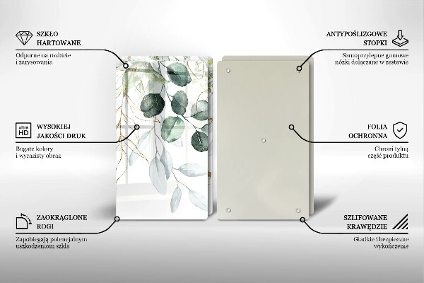 Tampa de parede do fogão a gás Plantas pintadas