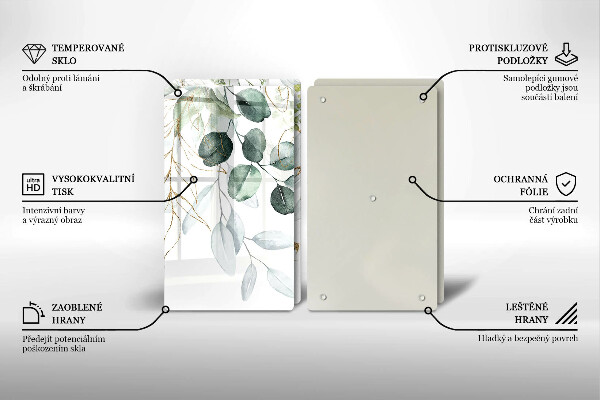 Tampa de parede do fogão a gás Plantas pintadas