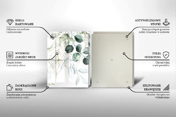 Tampa de parede do fogão a gás Plantas pintadas