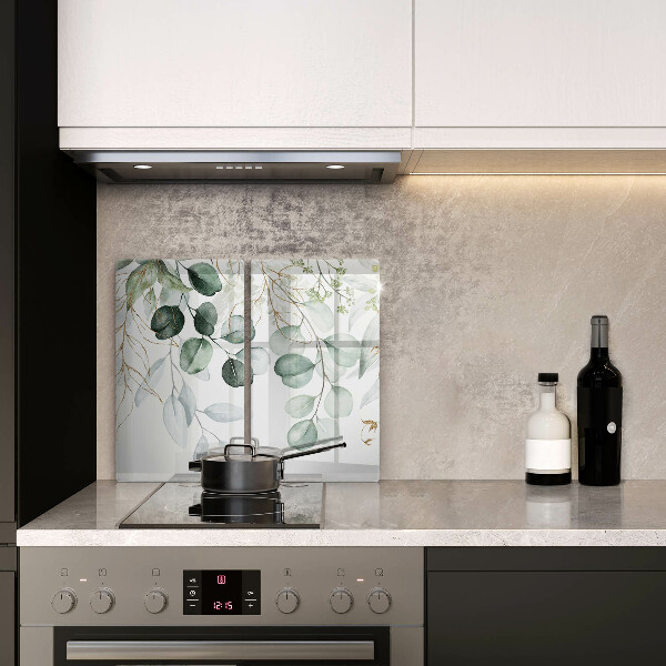 Tampa de parede do fogão a gás Plantas pintadas