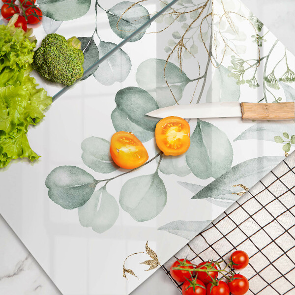 Tampa de parede do fogão a gás Plantas pintadas