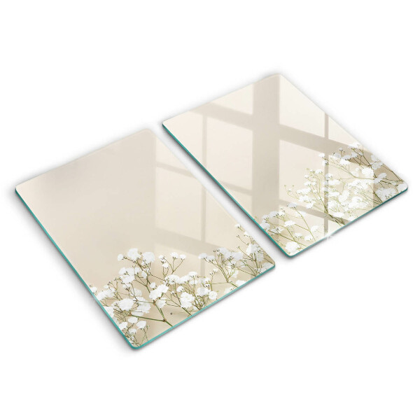 Tampa de parede do fogão a gás Gipsófila boho flores