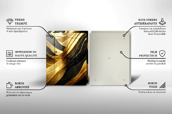 Tampa de parede do fogão a gás Abstração elegante