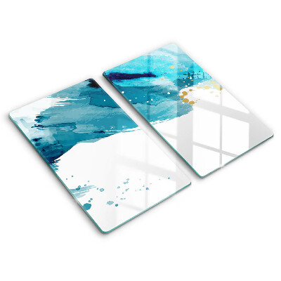 Cobertura de parede do fogão a gás Manchas azuis