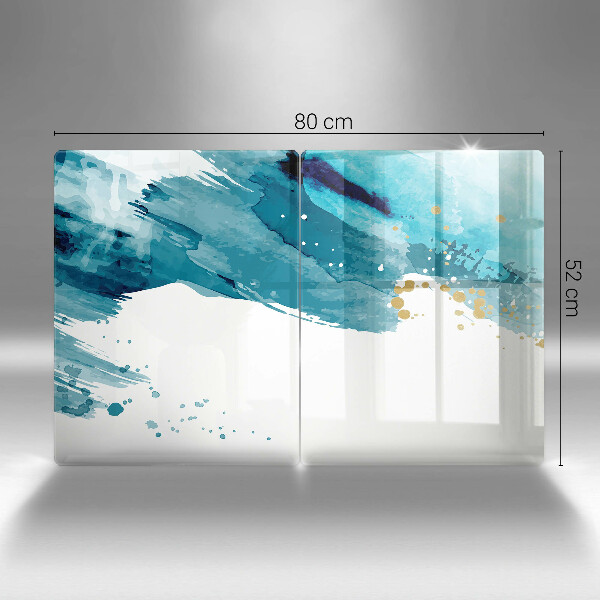 Cobertura de parede do fogão a gás Manchas azuis