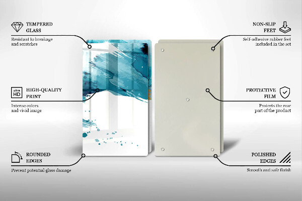 Cobertura de parede do fogão a gás Manchas azuis