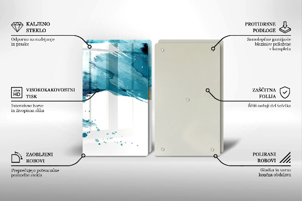 Cobertura de parede do fogão a gás Manchas azuis