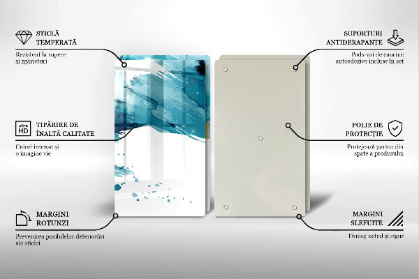 Cobertura de parede do fogão a gás Manchas azuis