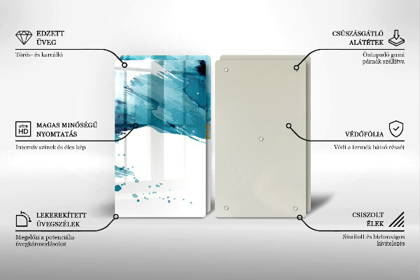 Cobertura de parede do fogão a gás Manchas azuis