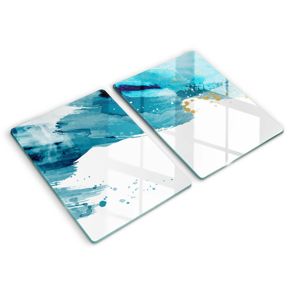 Cobertura de parede do fogão a gás Manchas azuis