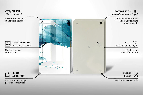 Cobertura de parede do fogão a gás Manchas azuis