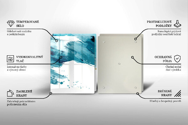 Cobertura de parede do fogão a gás Manchas azuis