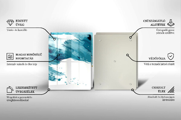 Cobertura de parede do fogão a gás Manchas azuis