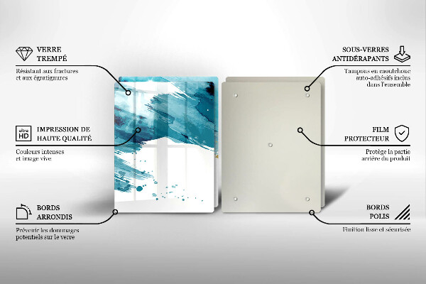 Cobertura de parede do fogão a gás Manchas azuis