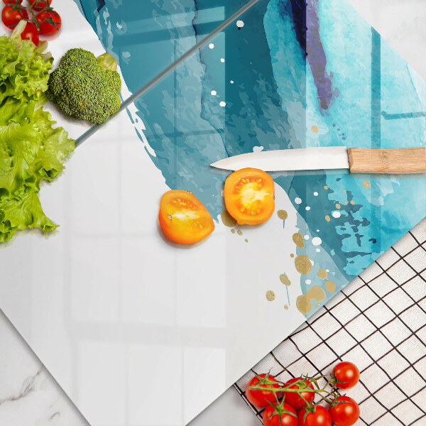 Cobertura de parede do fogão a gás Manchas azuis