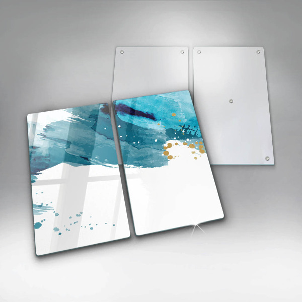 Cobertura de parede do fogão a gás Manchas azuis