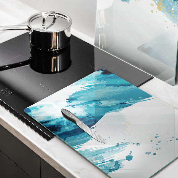 Cobertura de parede do fogão a gás Manchas azuis