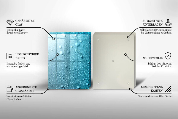 Proteção de parede do fogão a gás Gotas de água