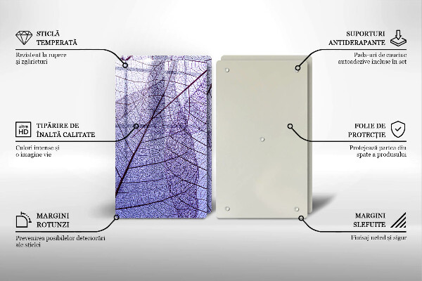Proteção da parede na cozinha Folhas com nervuras