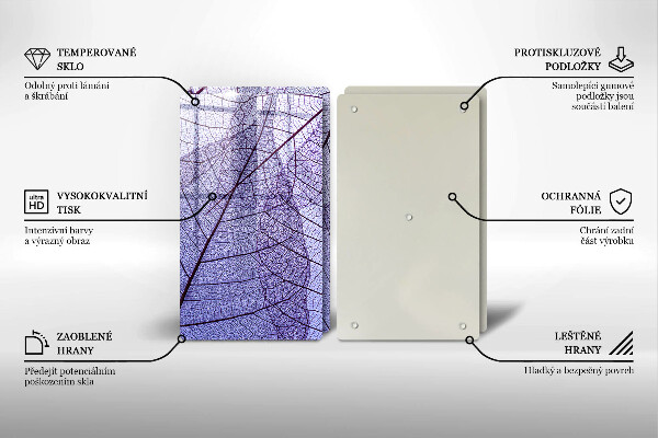 Proteção da parede na cozinha Folhas com nervuras