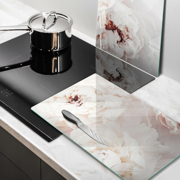 Tampa de parede do fogão a gás Peônias em tons pastel