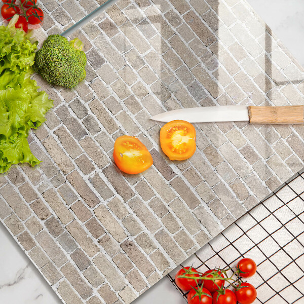 Tampa de parede do fogão a gás Parede de tijolos claros