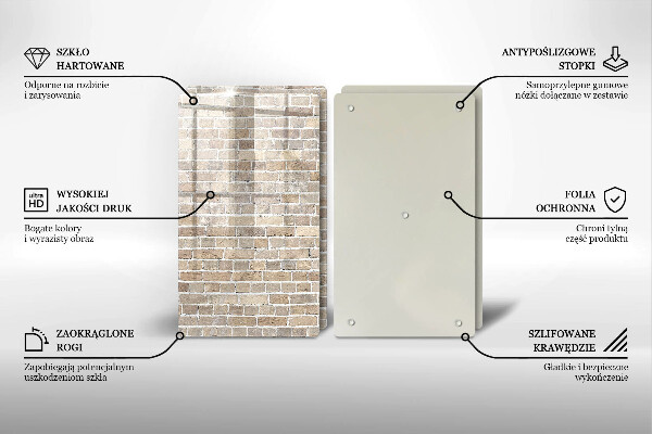 Tampa de parede do fogão a gás Parede de tijolos claros