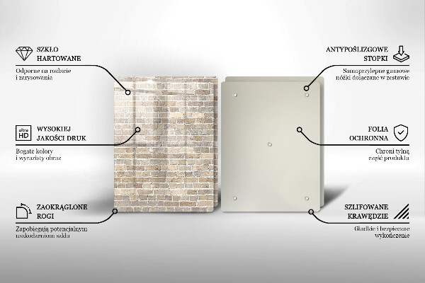 Tampa de parede do fogão a gás Parede de tijolos claros