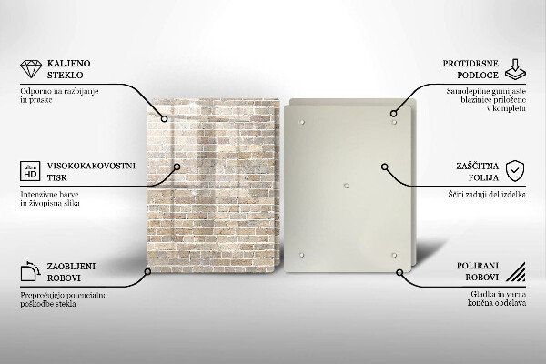 Tampa de parede do fogão a gás Parede de tijolos claros