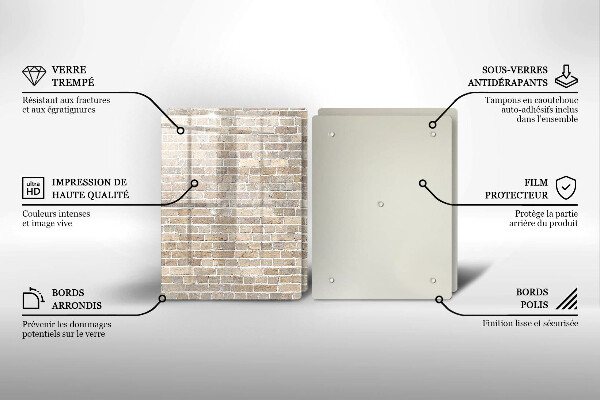 Tampa de parede do fogão a gás Parede de tijolos claros