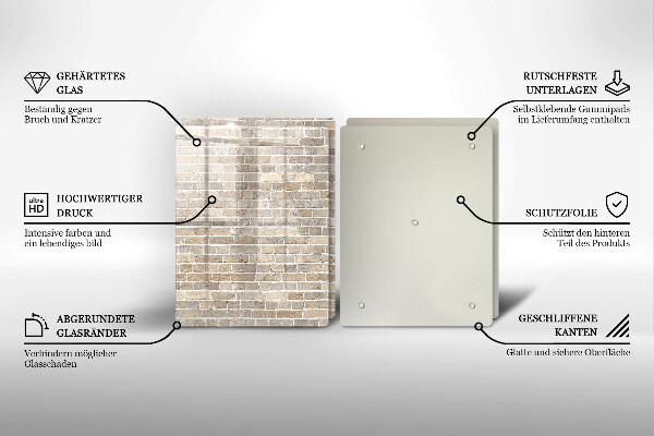Tampa de parede do fogão a gás Parede de tijolos claros
