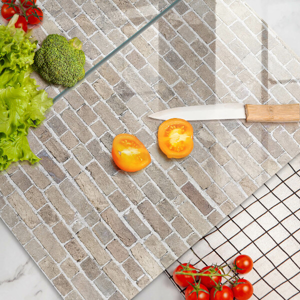 Tampa de parede do fogão a gás Parede de tijolos claros