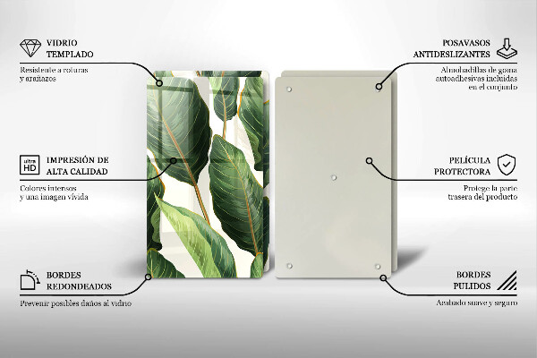 Tampa de parede do fogão a gás Folhas de bananeira