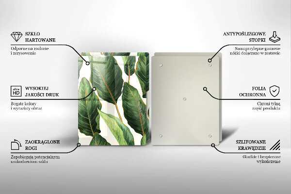 Tampa de parede do fogão a gás Folhas de bananeira