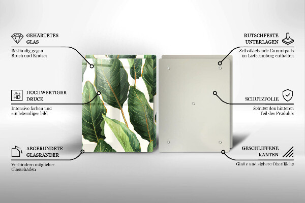 Tampa de parede do fogão a gás Folhas de bananeira