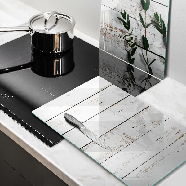 Tampa de parede do fogão a gás Tábuas antigas e folhas