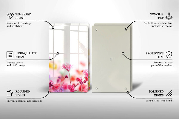 Tampa de parede do fogão a gás Prado de flores